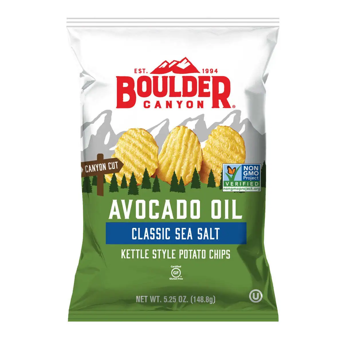 Boulder Canyon Kettle Potato Chips Canyon Cut Avocado Oil Sea Salt